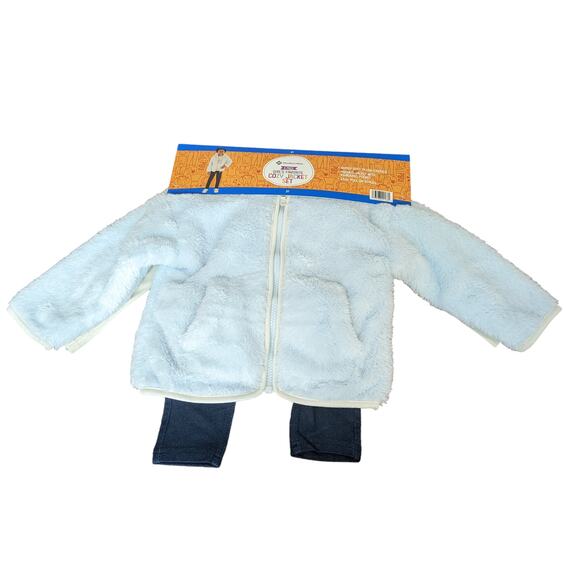 Members Mark Matching 3 Piece Set Unicorn Girl 2T Top Leggings Fuzzy Soft Jacket - Picture 2 of 11